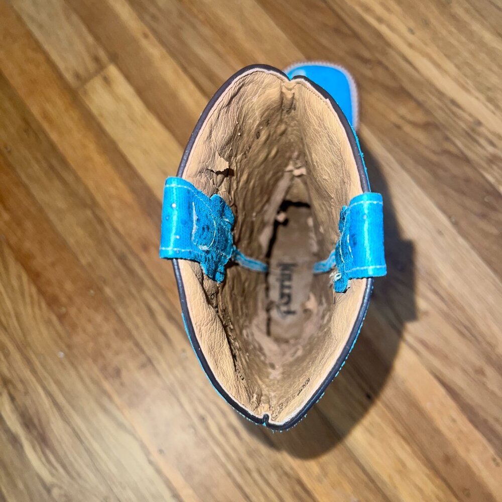 Ferrini Women's Turquoise Star Power Cowgirl Boot Square Toe - 8479350 - Picture 4 of 5